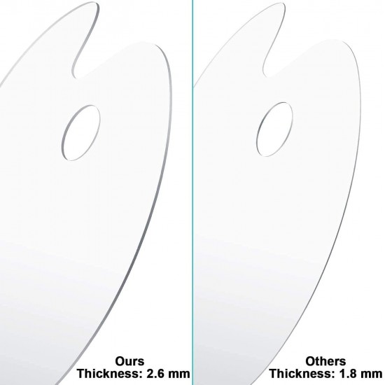 Acrylic pallet 20*30 oval 2.6 mm thick, smooth, medium plain